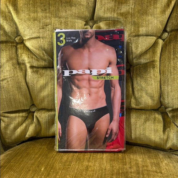 Papi Other - Papi Black, Gray, and Red Briefs Elastic Waistband